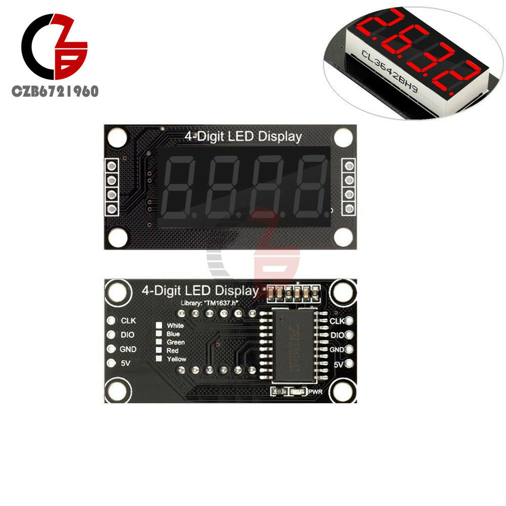 TM1637 0.36 "inch 4-digit Tube LED Digital Display Module Board For Arduino Red