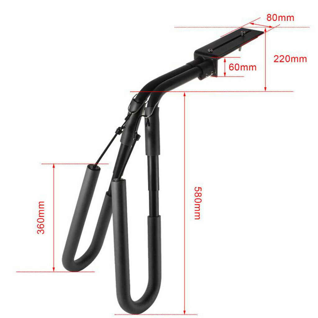 Adjustable Motorcycle Surfboard Rack Boogeyboard Surf Board Carrier Bracket