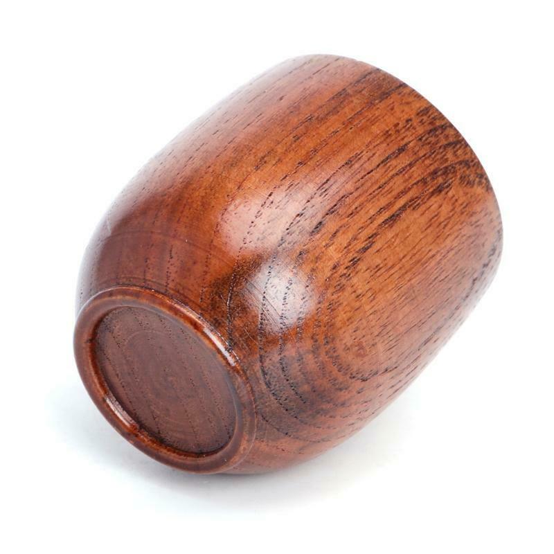 Small Traditional Handmade Natural Solid Wood Wine Cup Wooden Tea Drinking Mug