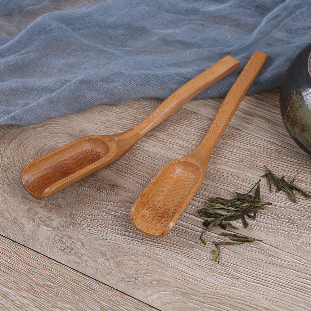 Tradition bamboo spoon coffee tea spoon wood scoop dining utensil flatw .l8