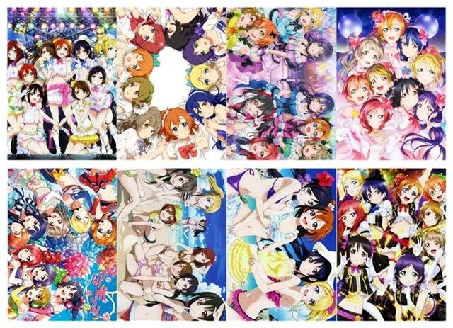 Anime Love Live! Polypropylene A3 8 pieces Posters wall poster PPP052