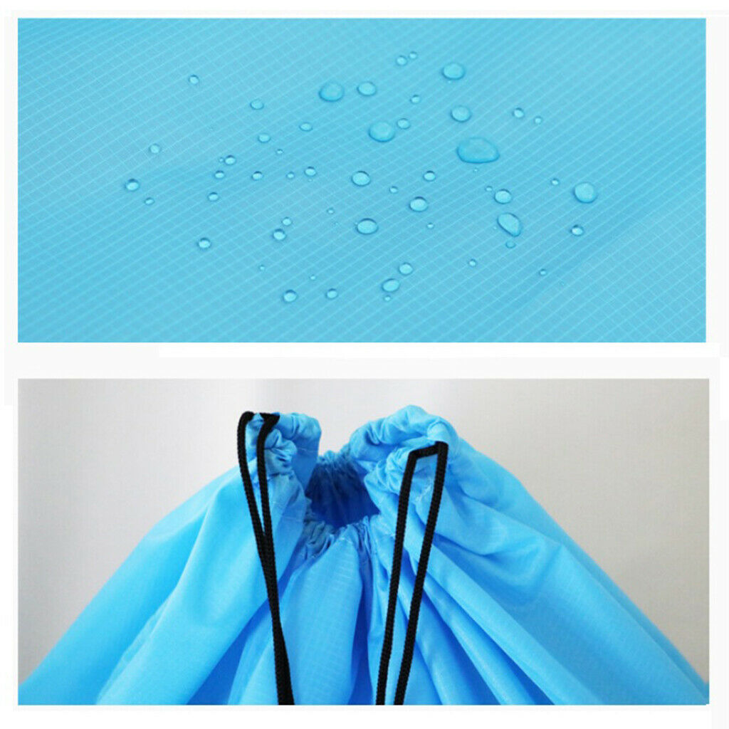 Large Capacity Bag Waterproof Drawstring Storage Pouch Sack Blue 50x70cm