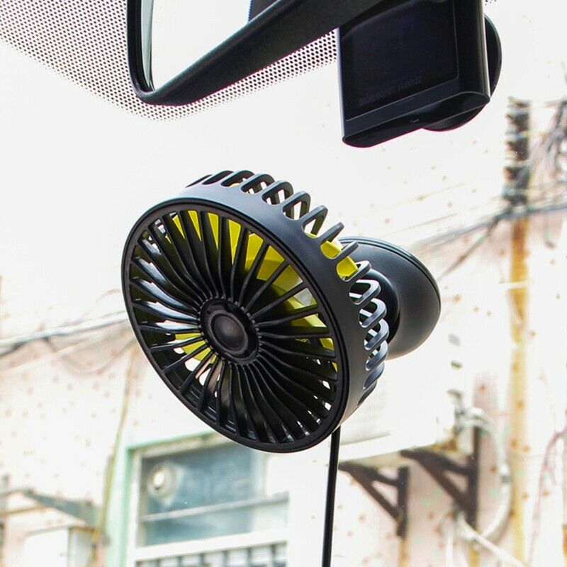 2X(Suction Cup Single Head 5 Inch Car Fan,Air Freshener Outlet Cooling Fan X8O4)