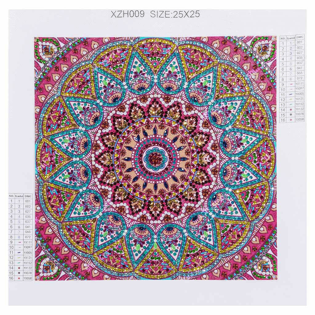 2 Sets Special Shaped Diamond Painting Set Rhinestones Colorful Flower Diy Home