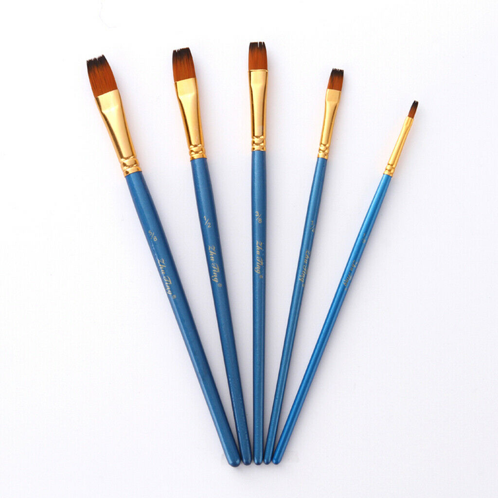 10pcs Wooden Handle Artist Paint Brush Set For Face Body Painting Nail Art