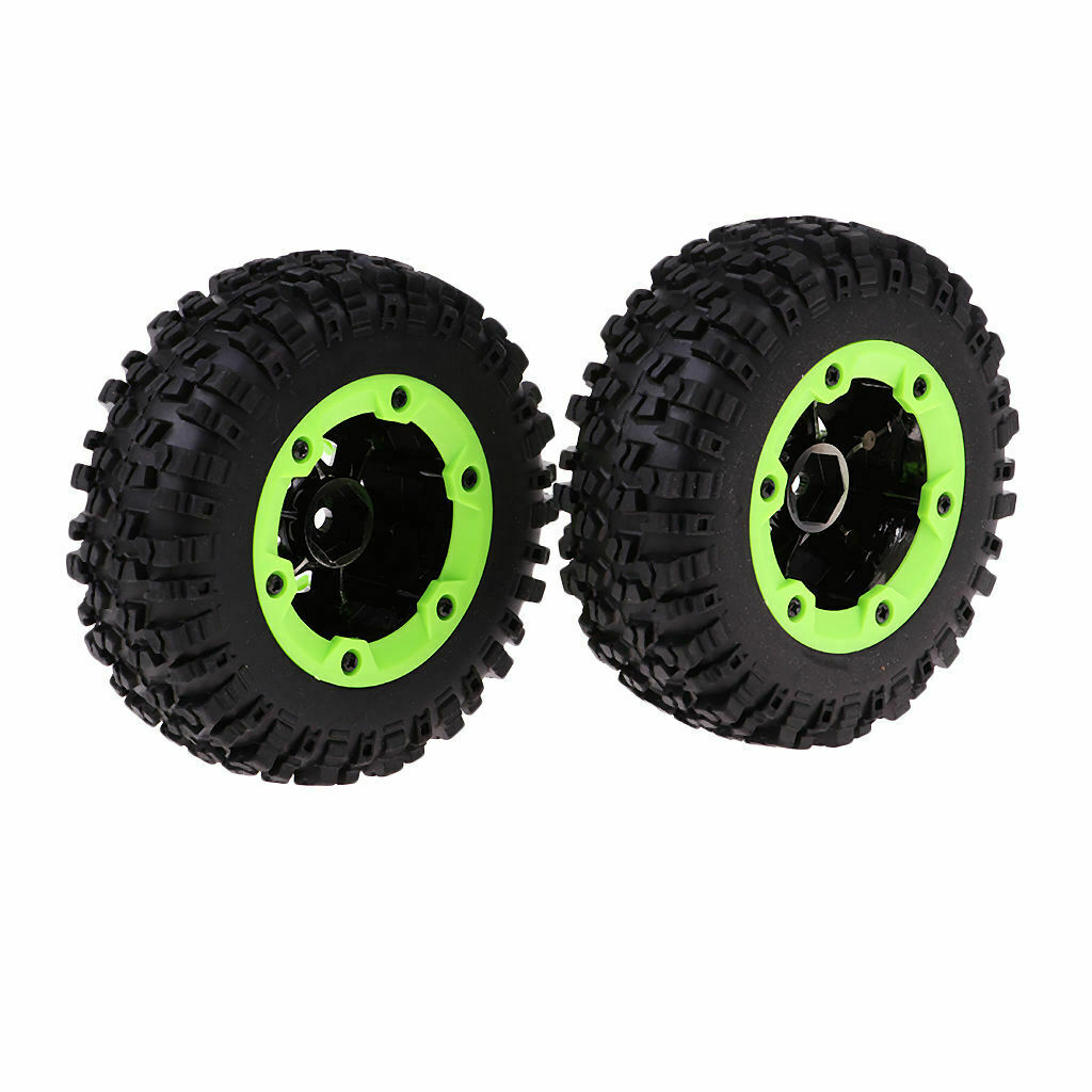 4pcs Black Rubber Tire Tyres with Wheel Rims for WLtoys 12428 1/12 RC Buggy