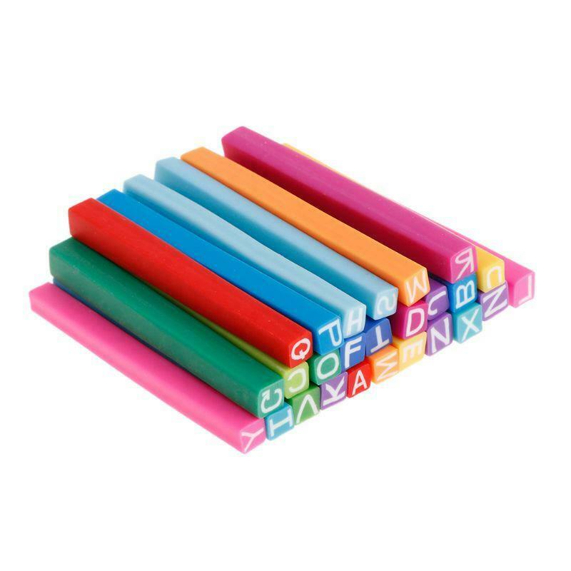 26 Pcs/Set Polymer Clay Bar Stick Letters DIY Jewelry Making Crafts Handmade