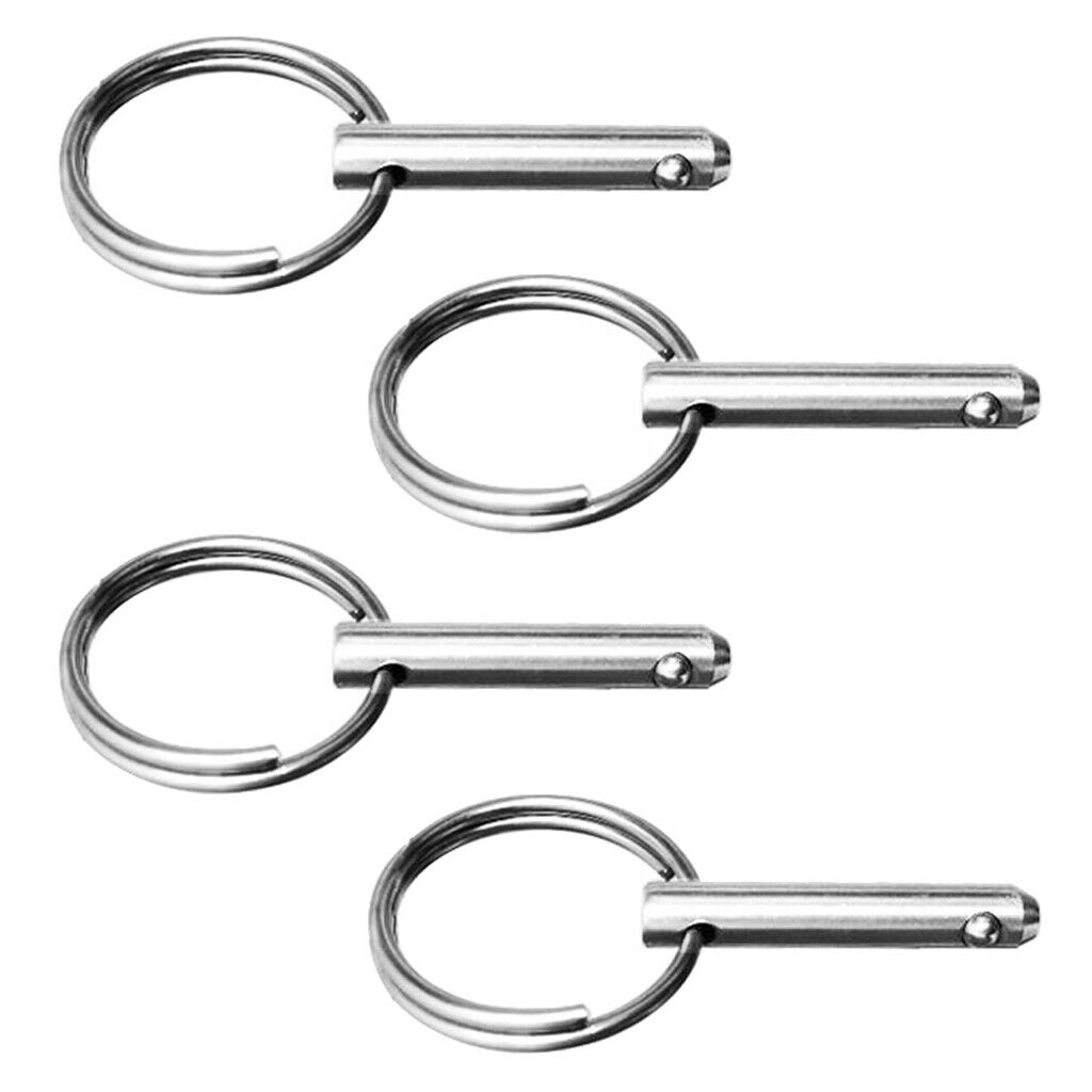 4pcs Bimini Top Boat Deck Hinge Quick Release Pin Marine 316 Stainless Steel