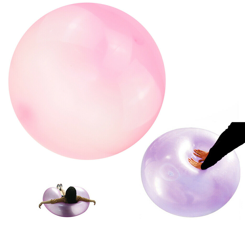 3x Bubble Ball Soft Inflatable Balloon Families Balls Beach Game Toys Pink