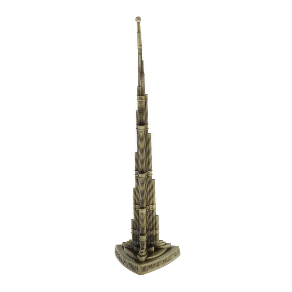 Alloy Dubai Halifah Tower Landmark Building Home Decor Handmade Gifts Bronze
