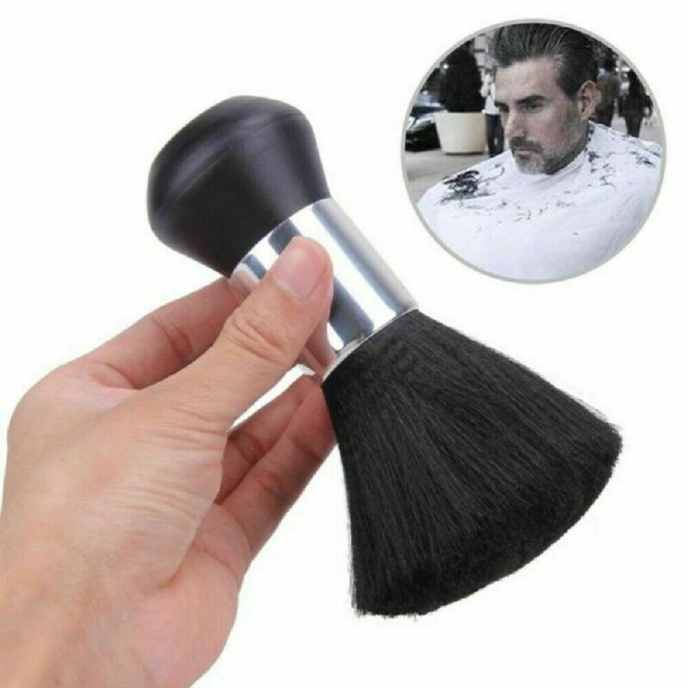 1Pcs Neck Duster Brush for Salon Stylist Barber Hair Cutting Make Up, Body-Black