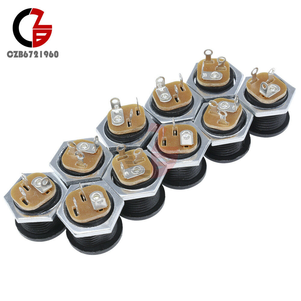 10PCS High Quality Effect/Pedal DC Power Supply Jack Socket 2.5mm F/S BK DC022