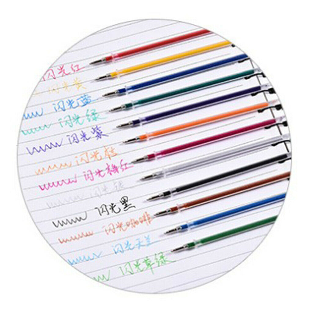 200x Gel Pen Refills Pens Markers Writing Stationery for DIY Art Painting