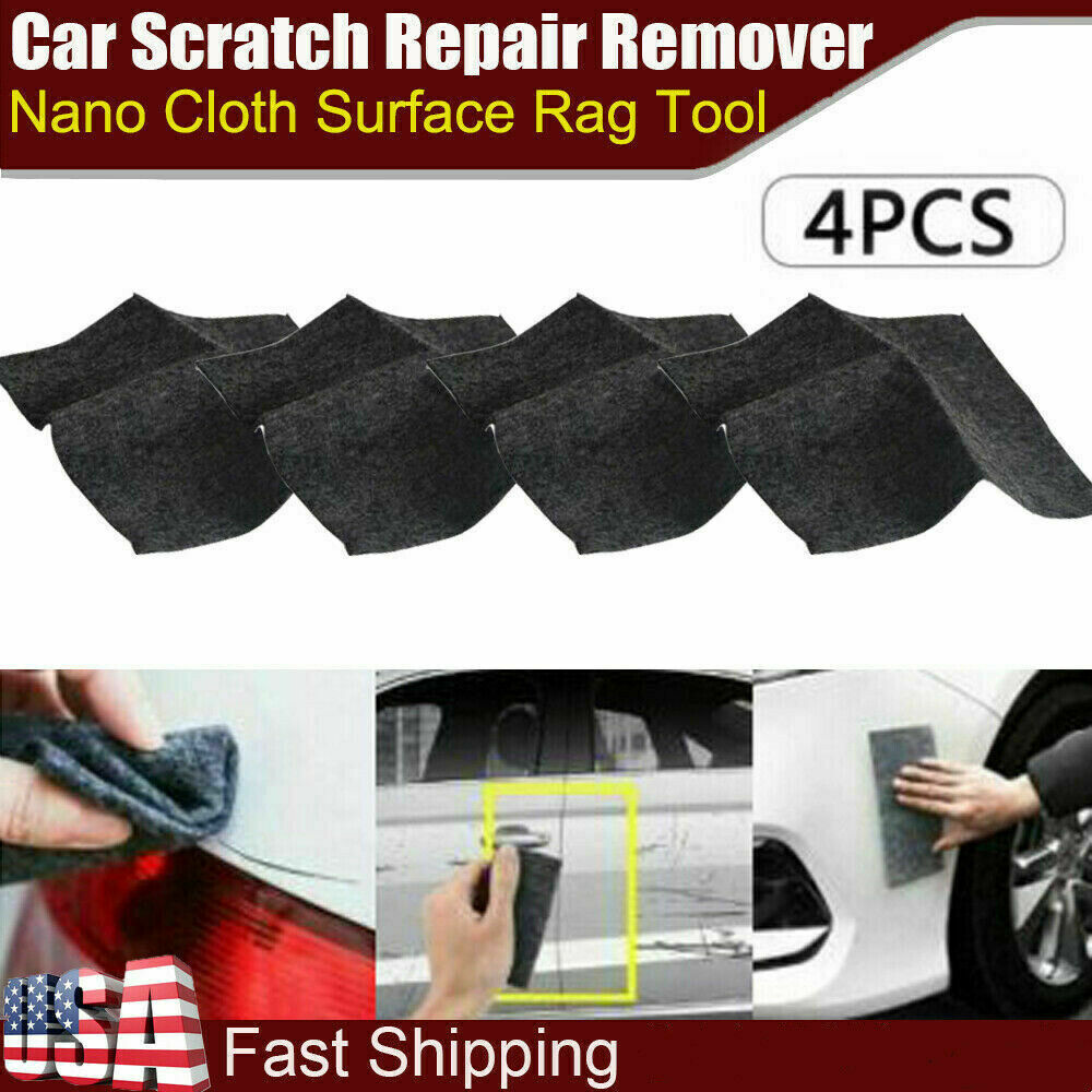 4PCS Nano Sparkle Magic Car-Scratch Remover Cloth Scratch Eraser Surface Repair！