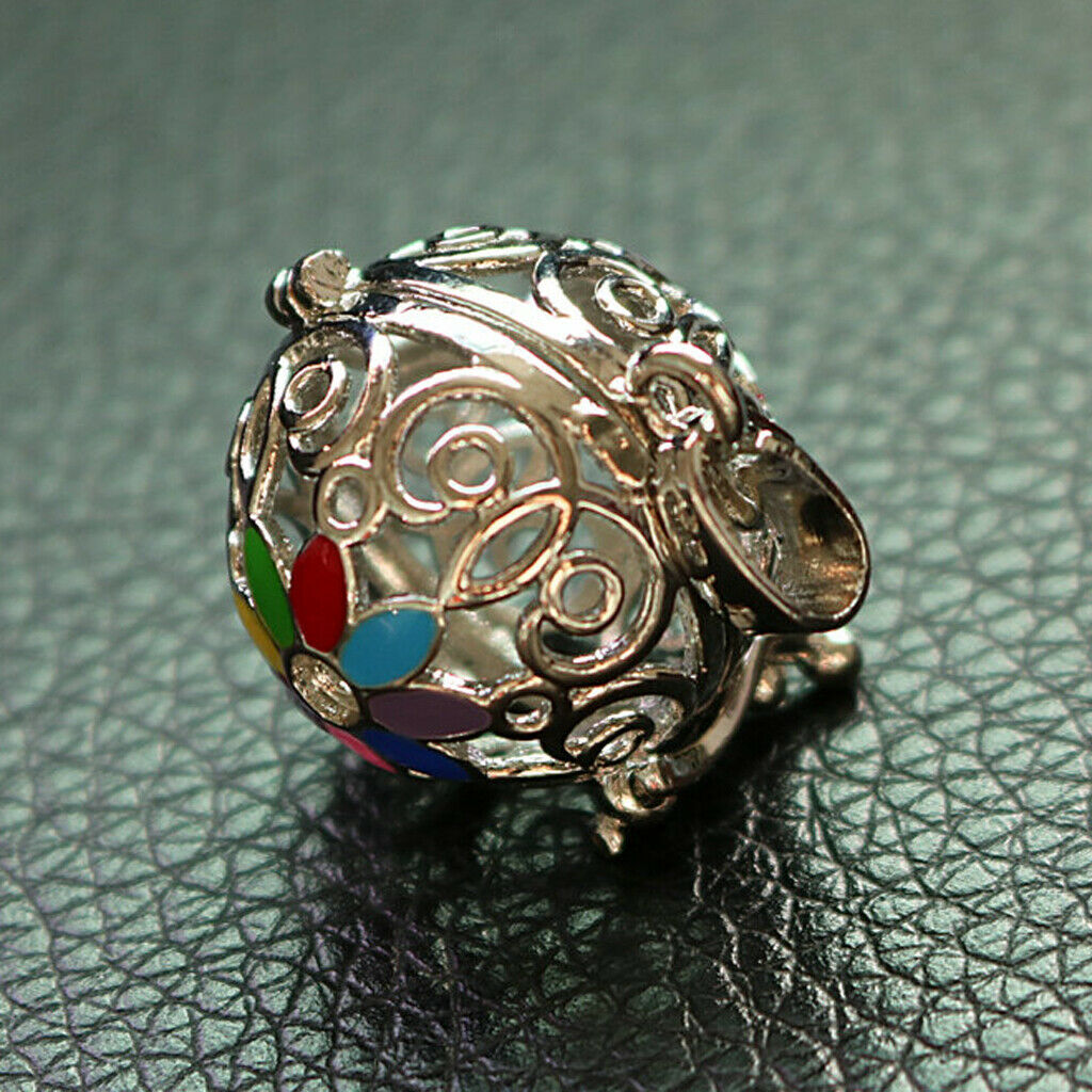 Adjustable Copper Locket Charm Pendant-Rhombus&Round Ball Shape-Aroma Essential