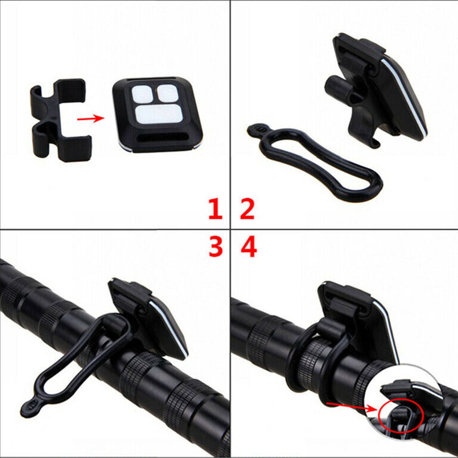 Bicycle Wireless Rear Lamp Remote Control Taillight Bike Turn Signal LED Light