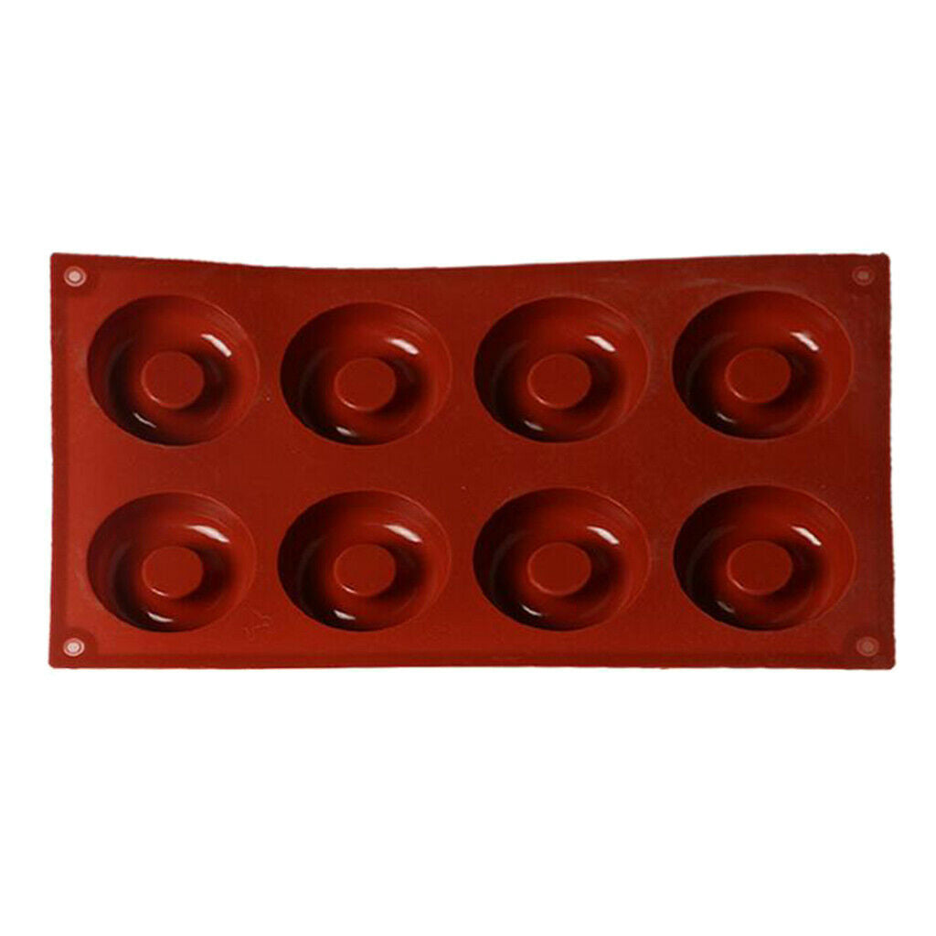 DIY Cake Mold Silicone Mousse Baking Mould Bakeware 8 Holes Doughnut