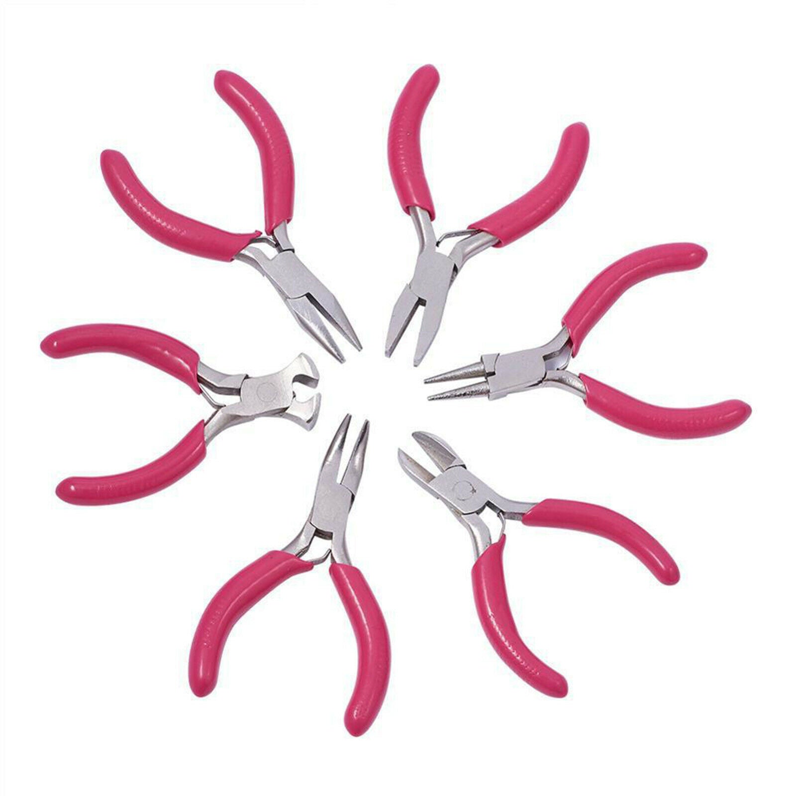 6pcs Mini Pliers Beads Jewelry Making Design Repair Kit Tool Set With