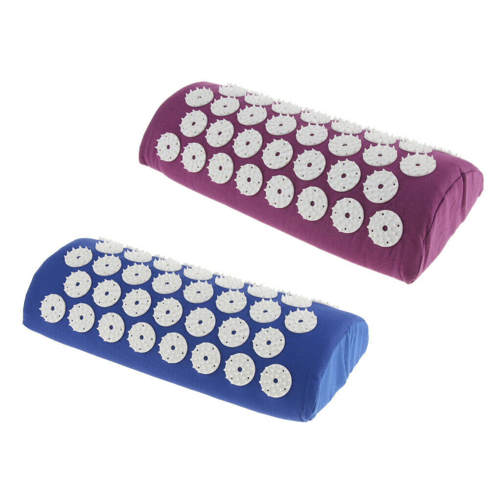 2X Yoga Acupuncture Massage Pillows Pad Neck Head Pain Relieve Home Travel