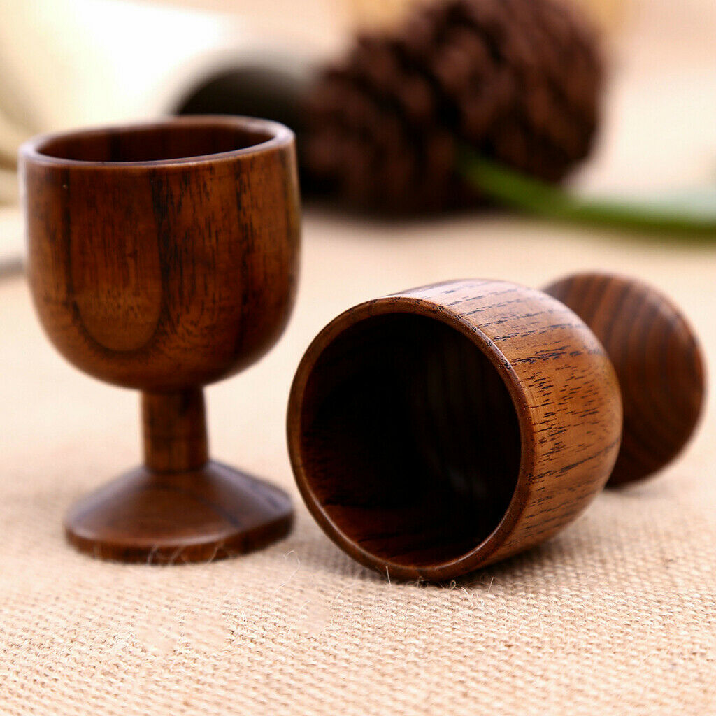 Wooden cup red wine cup Primitive Handmade Coffee Cup Handcrafted 7cm