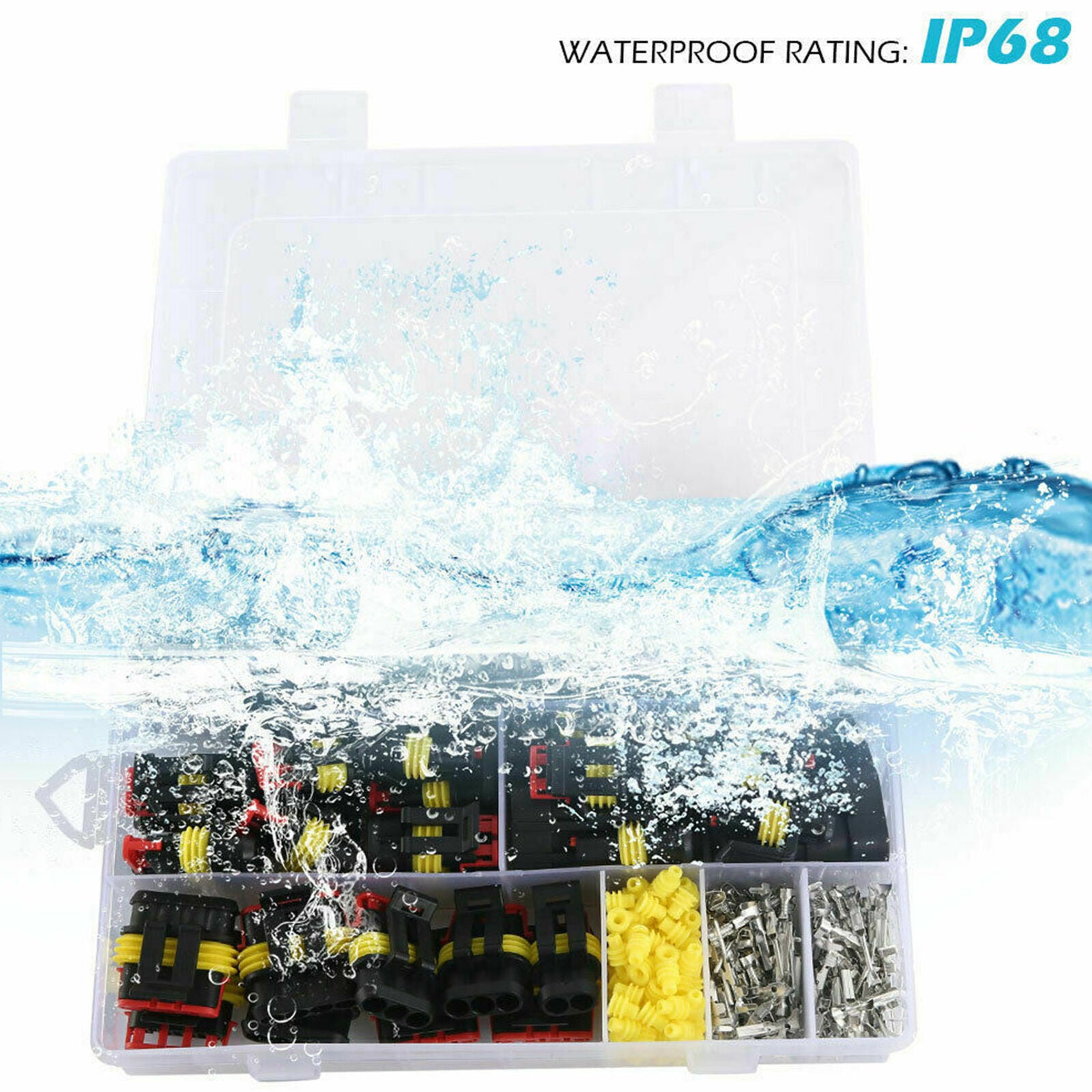 1/2/3/4/ Pin Way Sealed Waterproof Electrical Wire Connector Plug Car Auto Set