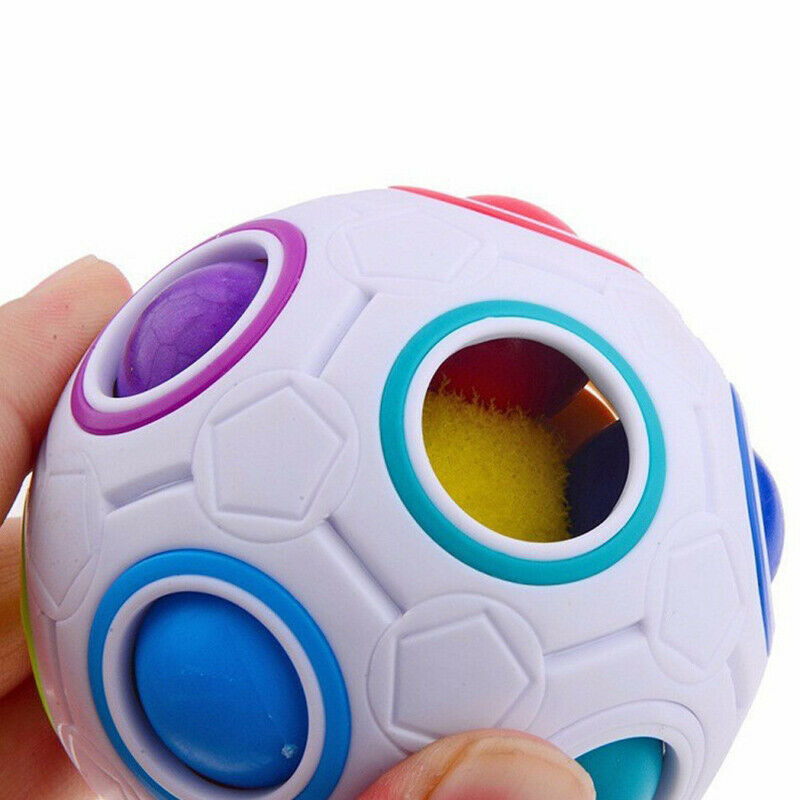 Magic Rainbow Ball Cube Speed Puzzle Ball Kids Educational Learning Funny.l8