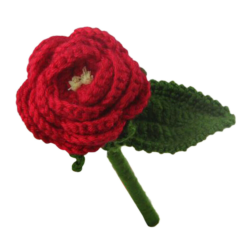 DIY Crochet Kits Red Rose Sewing Material Package For Adults Crochet Lovers