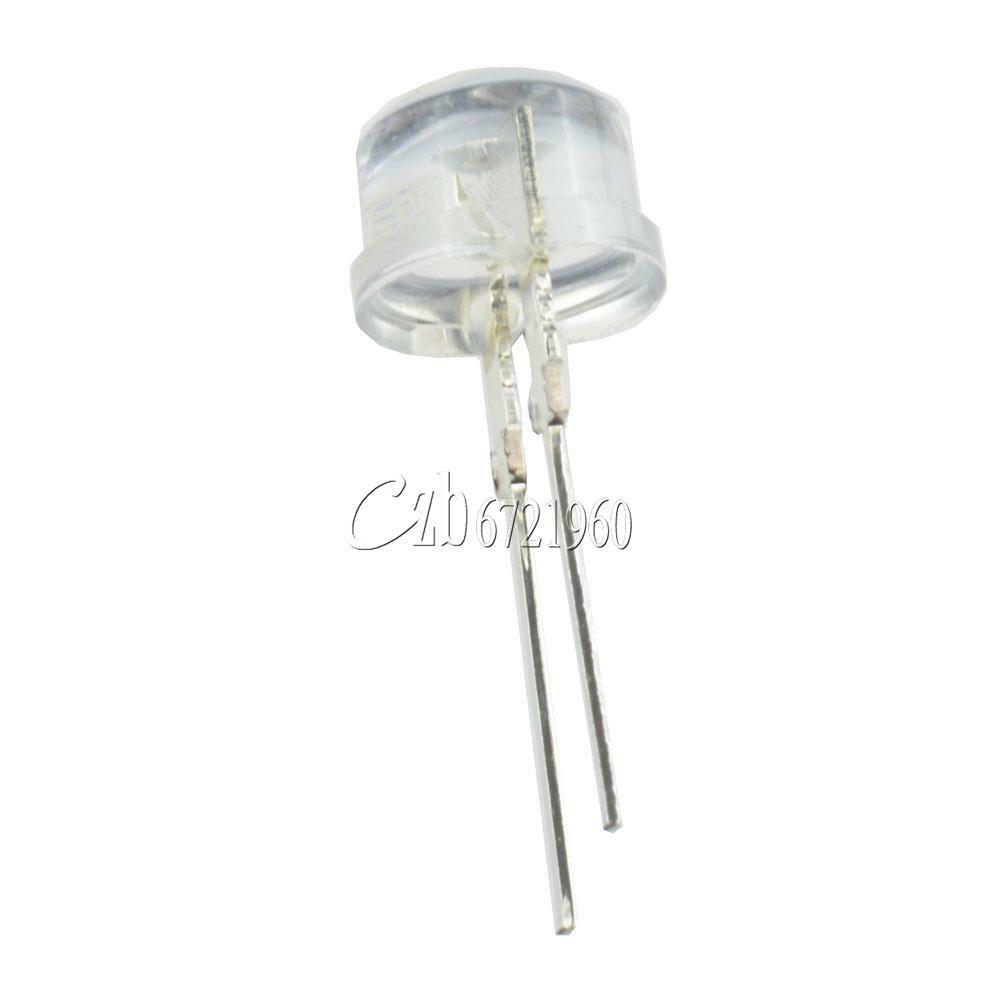 50PCS 8mm 0.5W Straw hat white LED High-Power Emitting Diode Light