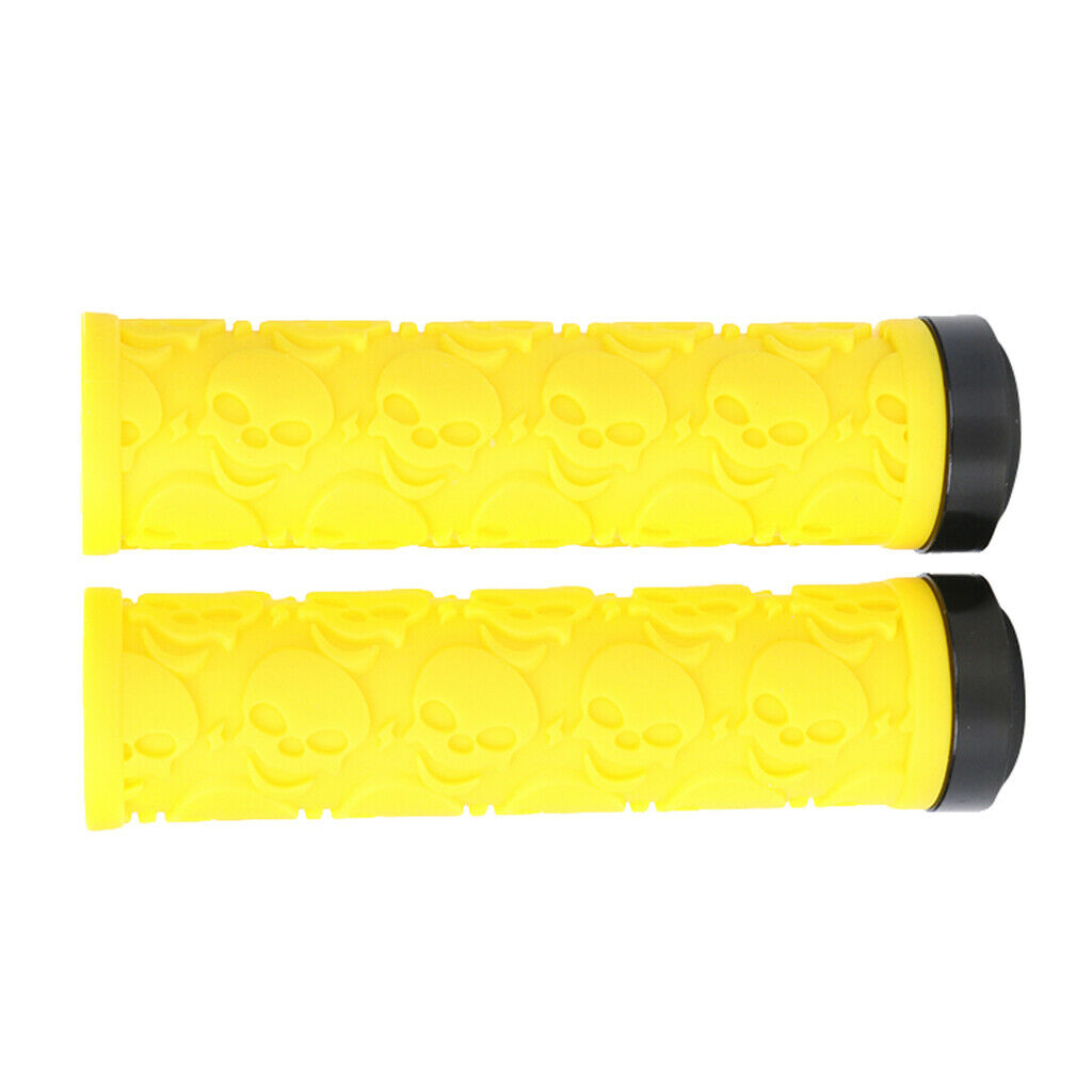 1 Pair Bike Bicycle MTB Handlebar Soft Rubber Bar Grip Covers Nonslip Yellow