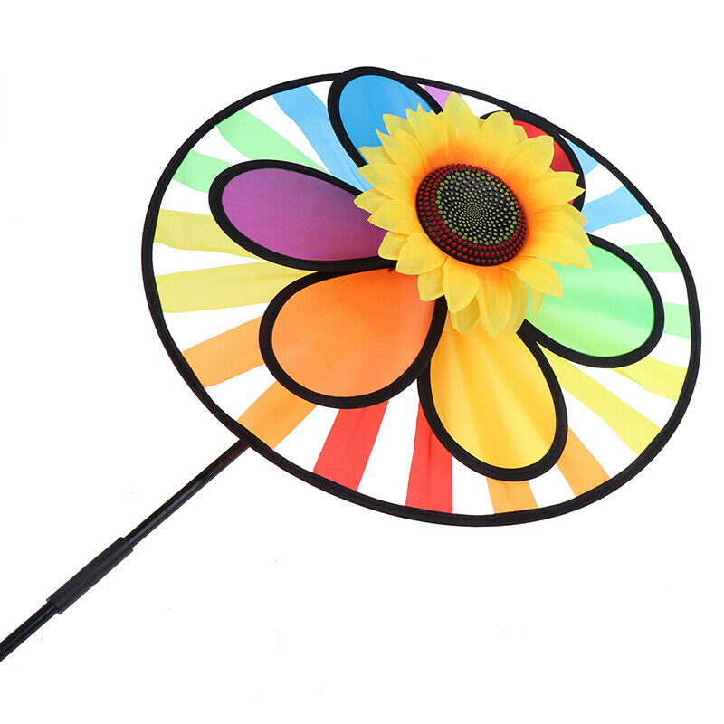 Colorful Sunflower Windmill Whirling Wind Spinner Kids Toys Garden Yard D.l8