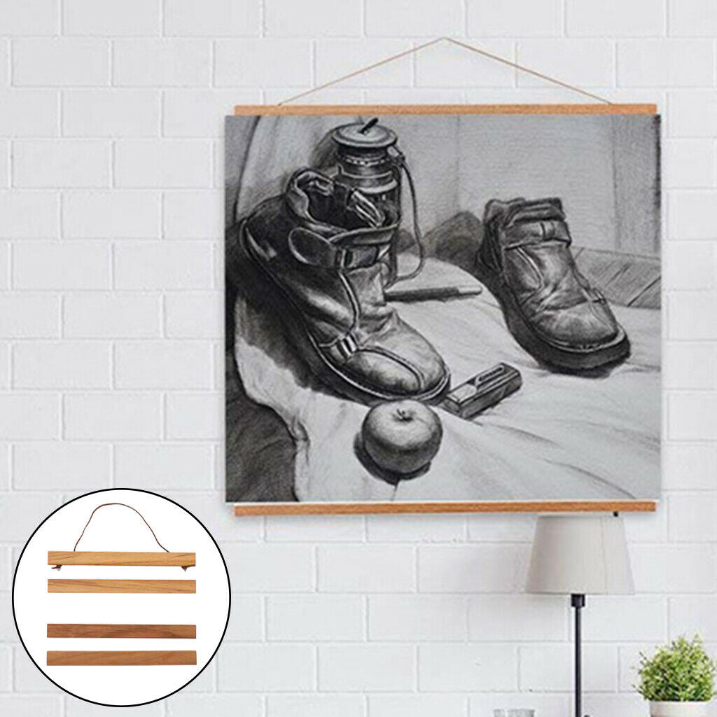 Wooden Poster Hanger Decorative Artwork for Canvas Picture Art Decor 8inch