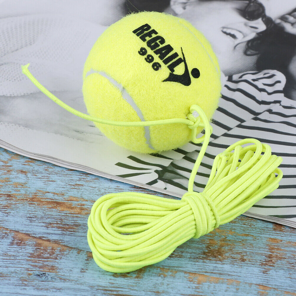 Elastic Rubber Band Tennis Ball Single Practice Training Belt Line Cord Tool WF