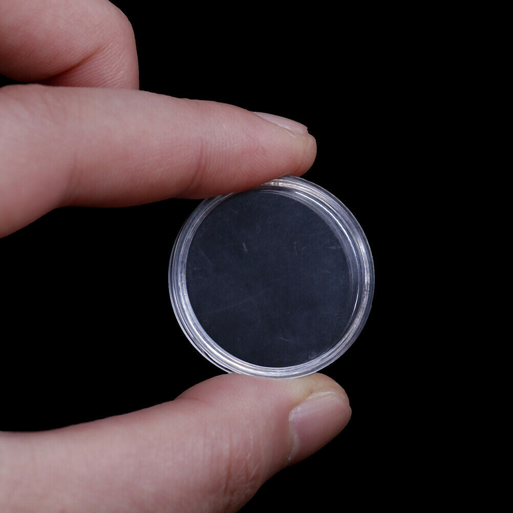10Pcs 26mm plastic round applied clear cases coin storage capsules hol.l8