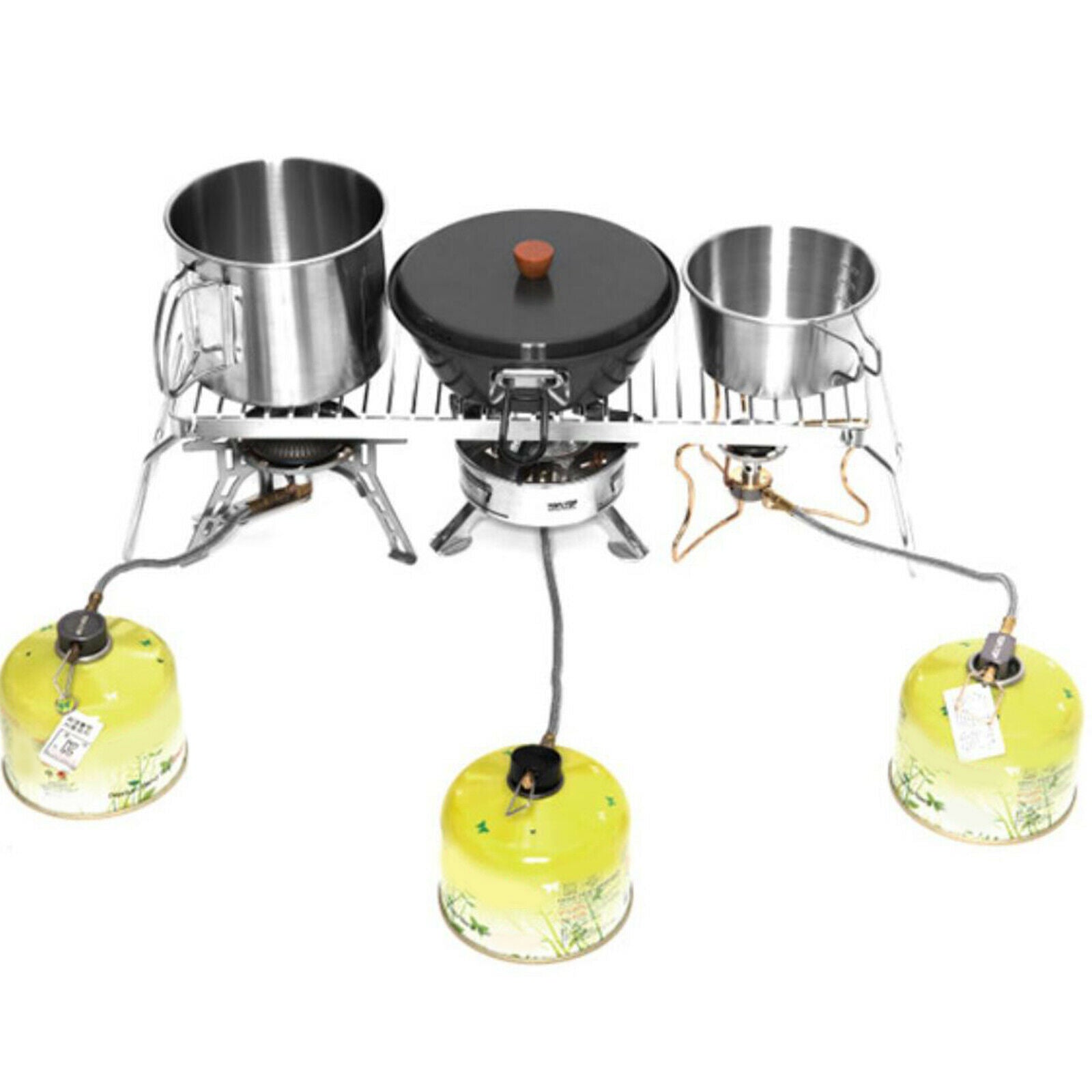 Folding Campfire Grill Stainless Steel Grate BBQ Cook Barbecue Camping Grill