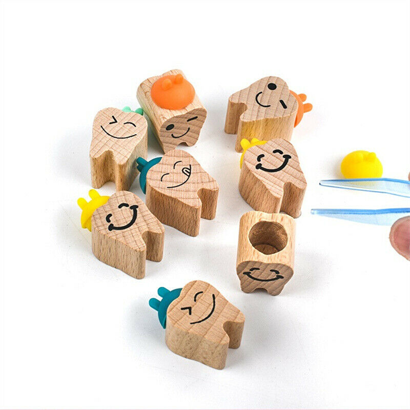 Wooden Baby Tooth Box Milk Teeth Organizer Storage Collection Souvenir CaseFCA