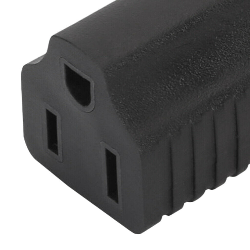 250V 10A Three Round Pin Extension Plug Embedded Plug Male to 5-15R Female