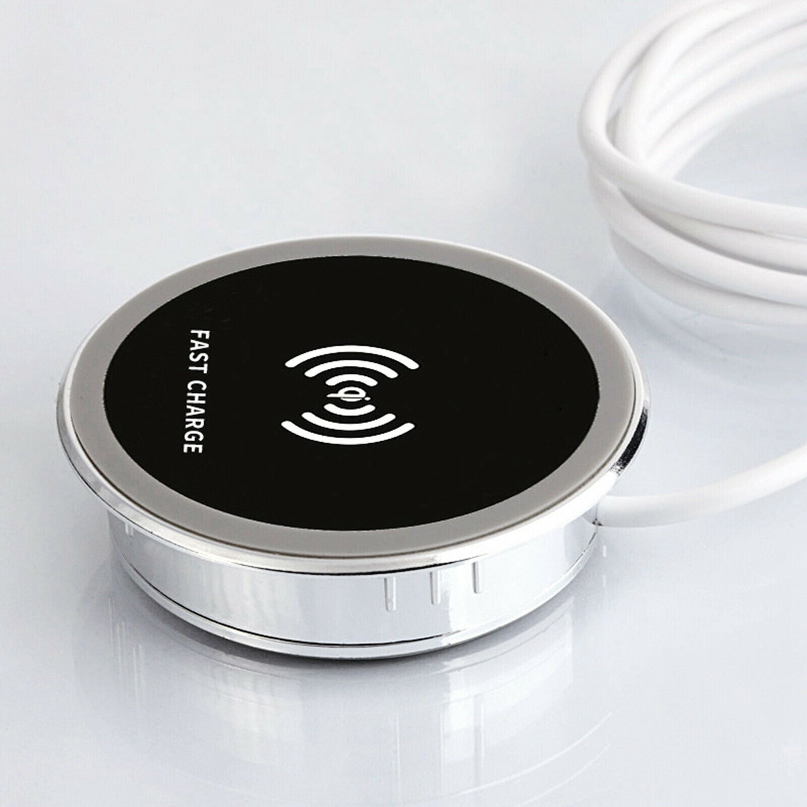 Qi Wireless Charger Furniture Office Desktop Hidden Quick Charging Pad Device .