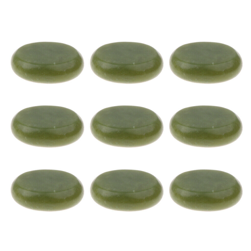 9 Pieces Natural Jade Stones Massage Stones Facial Spa Massage 5 x 6cm