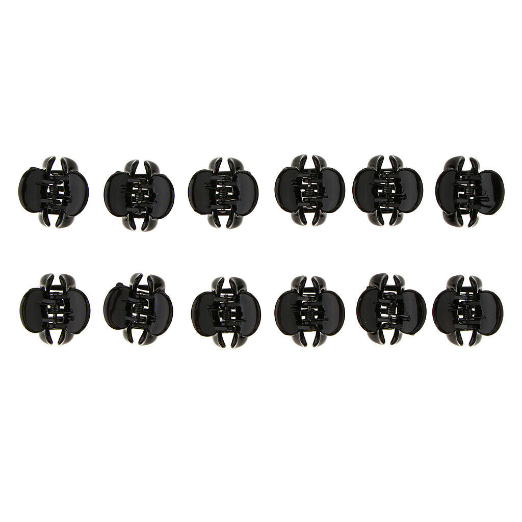 24 Pieces Plastic Small Mini Hair Claw Clips Clamps Jaw for Girls Women