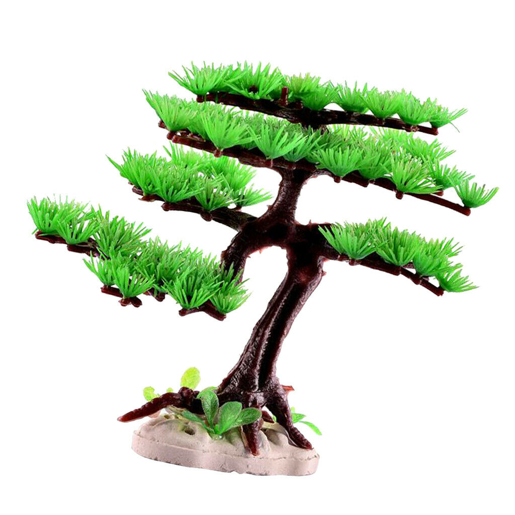 Aquarium Fish Tank Landscaping Simulation Plant Plain pine with Base