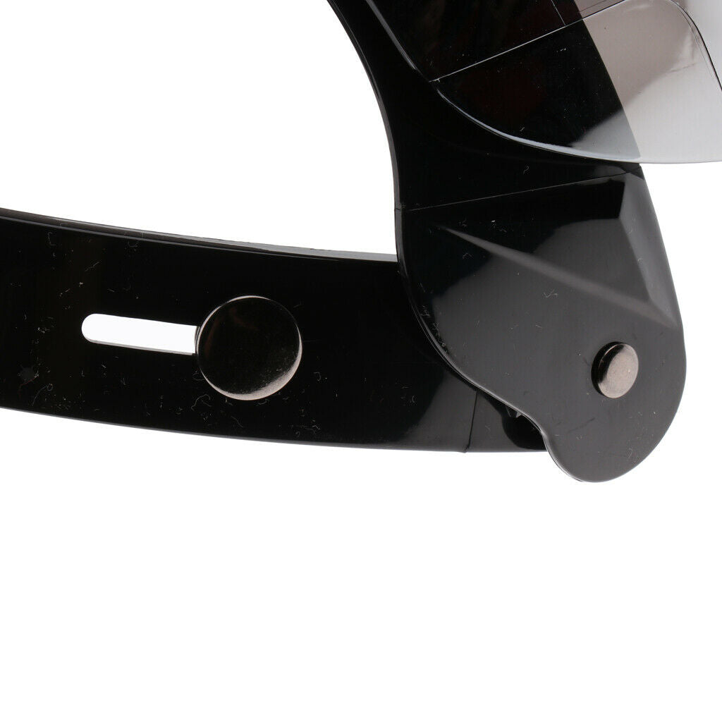 3-Snap Bubble Visor Helmet Windshield Face Wind Shield Lens with Base