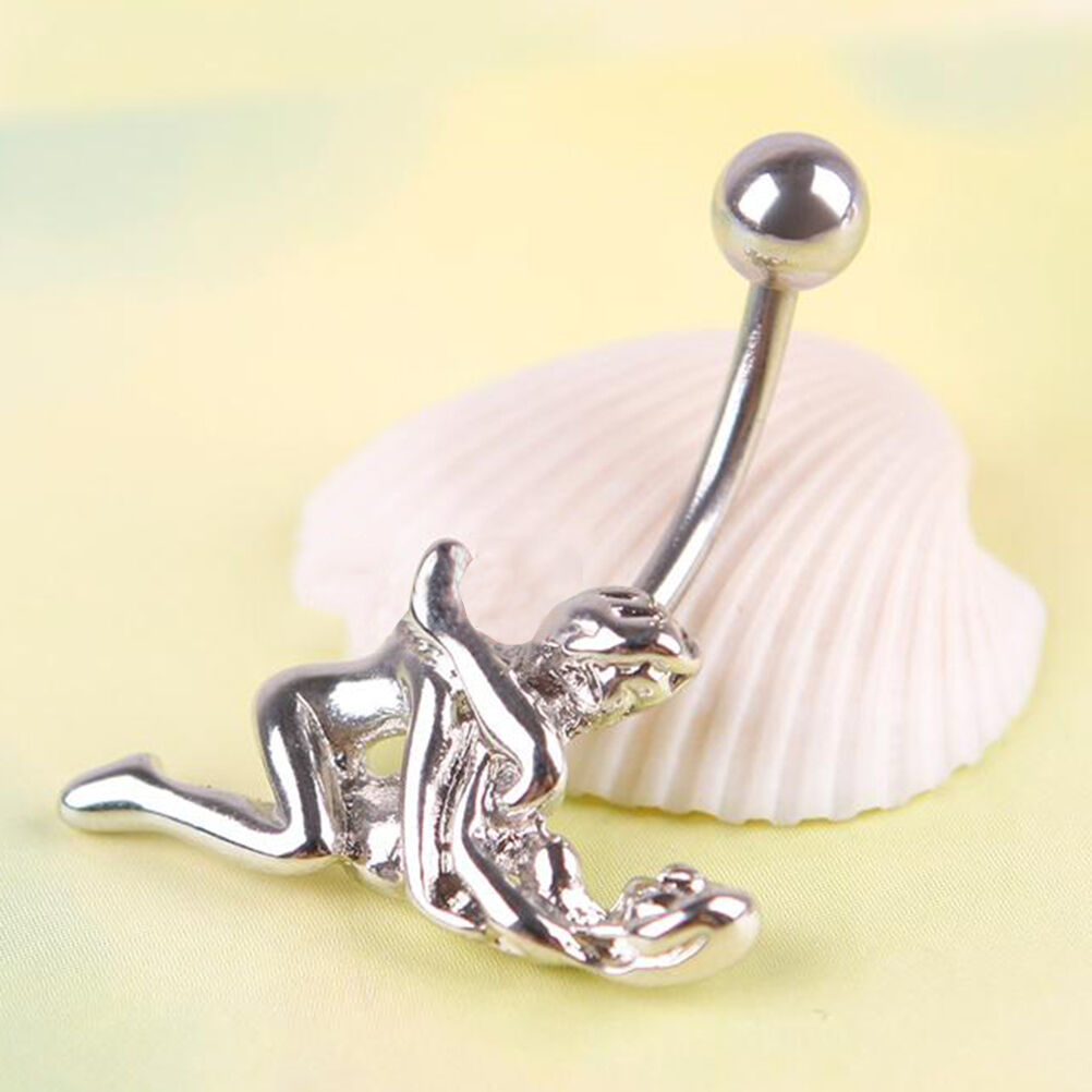 New Vogue Ball Button Barbell Bar Belly Navel Ring Body Piercing For Lover.l8