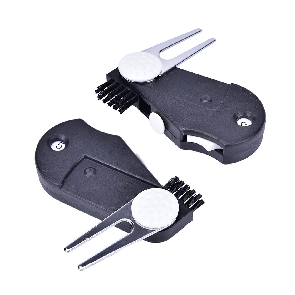 5-in-1 Golf Ball Marker Counter Cleaner Multi-functional Tool Kit Divot T.l8