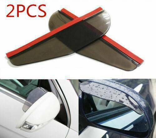 2 Pcs Side Rear Mirror Visor Car Accessories Rain Snow Guard Black Eyebrow Tools