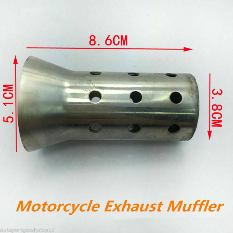 Stainless Steel Motorcycle 51mm Exhaust Can Muffler Baffle DB Killer Silencer US