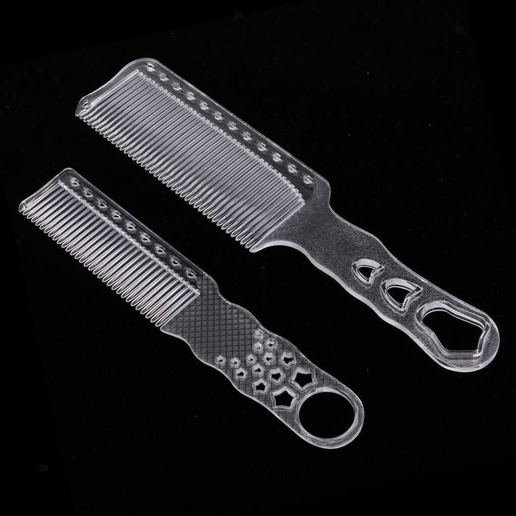 2x Plastic Flattop Haircutting Comb Barber Hairdresser Styling  Comb