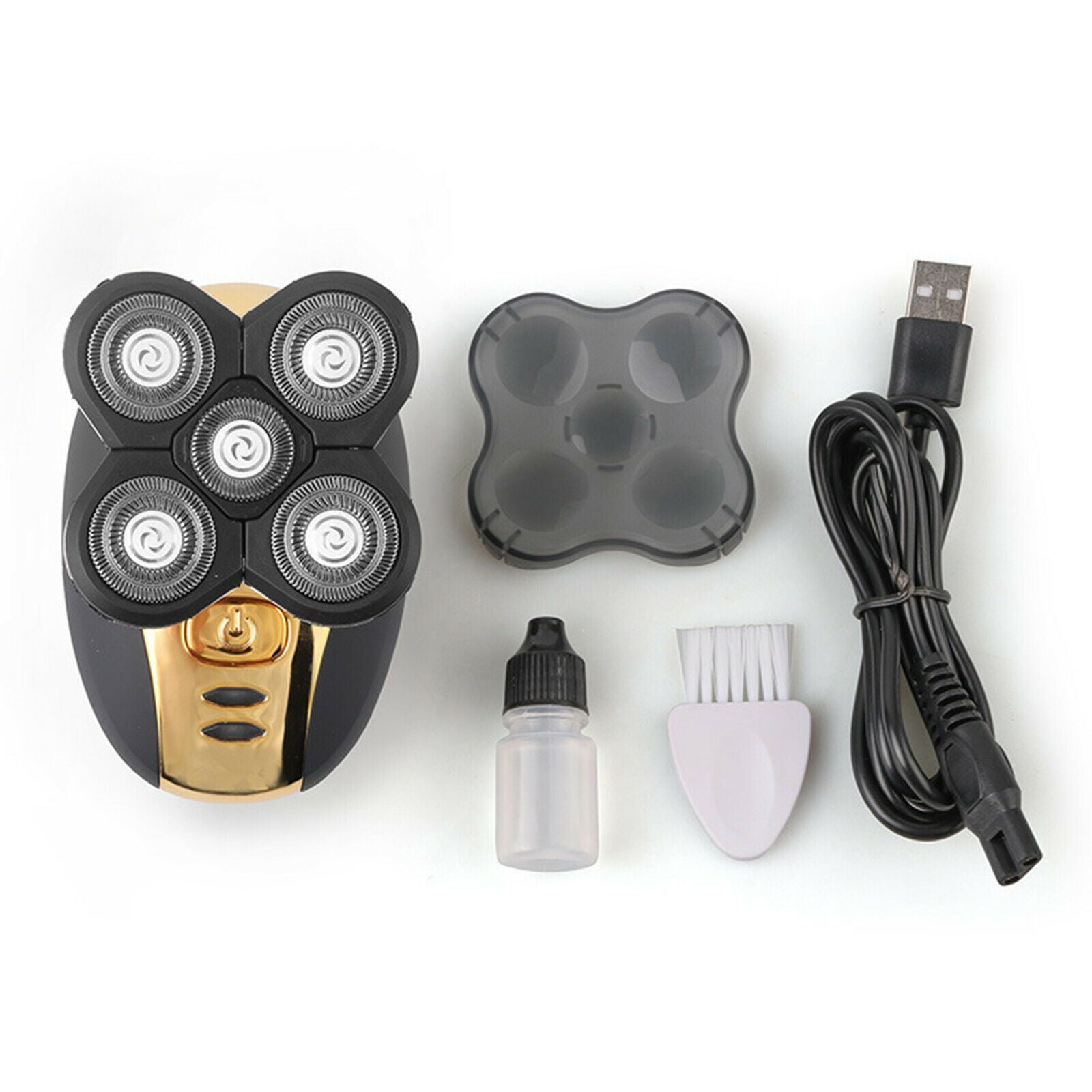 4D 5V Waterproof Men Rotary Electric Shaver Razor Bald Head Shaver USB Charging
