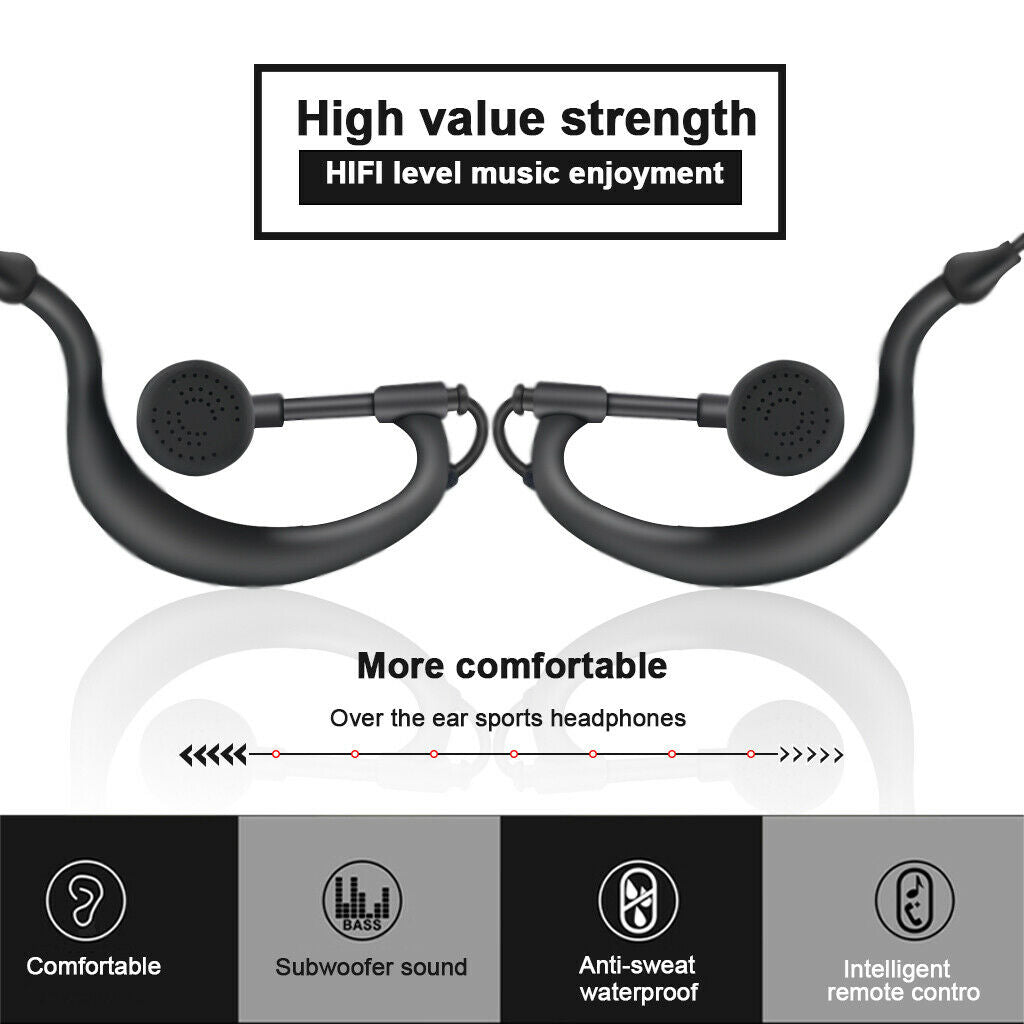 5x G Shape Clip-Ear Headset Earpiece PTT Mic for   MD200TPR MH230R