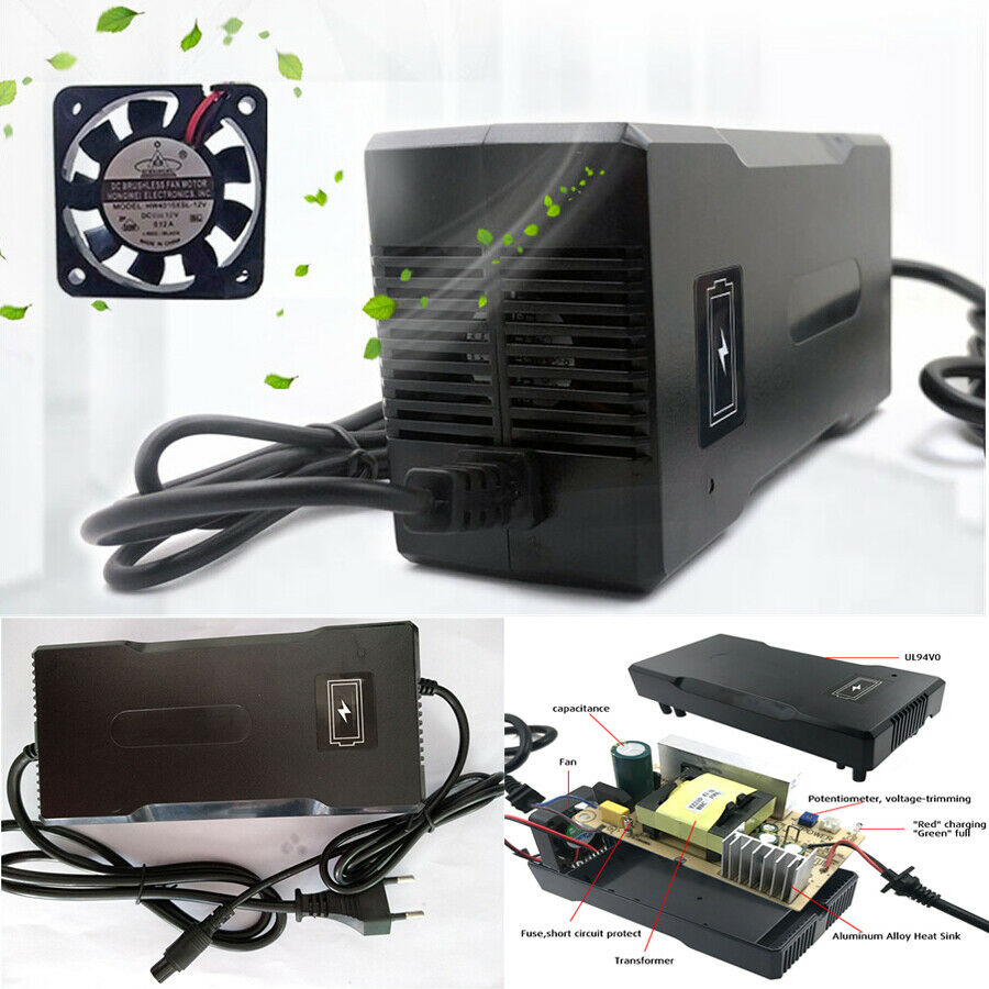 54.6V Lithium Battery Charger 48V Output For Electric Scooter Power Tool EU Plug