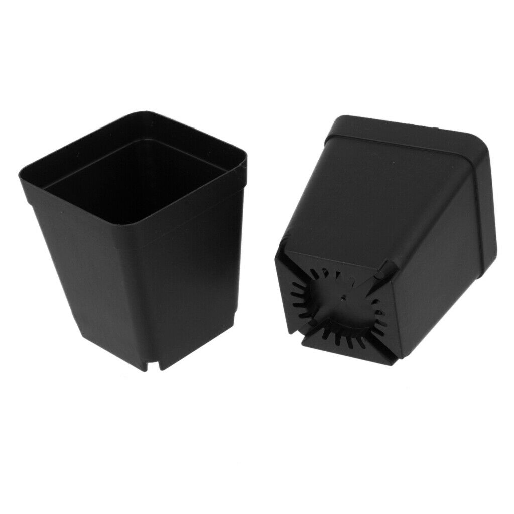 50pcs Plastic Flower Pots Nursery Plant Containers W/ 20 Drainage Holes